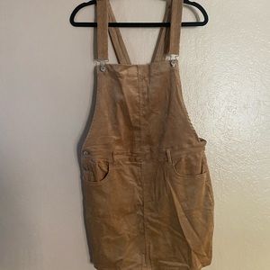 Love Tree Brown Overall Dress XL